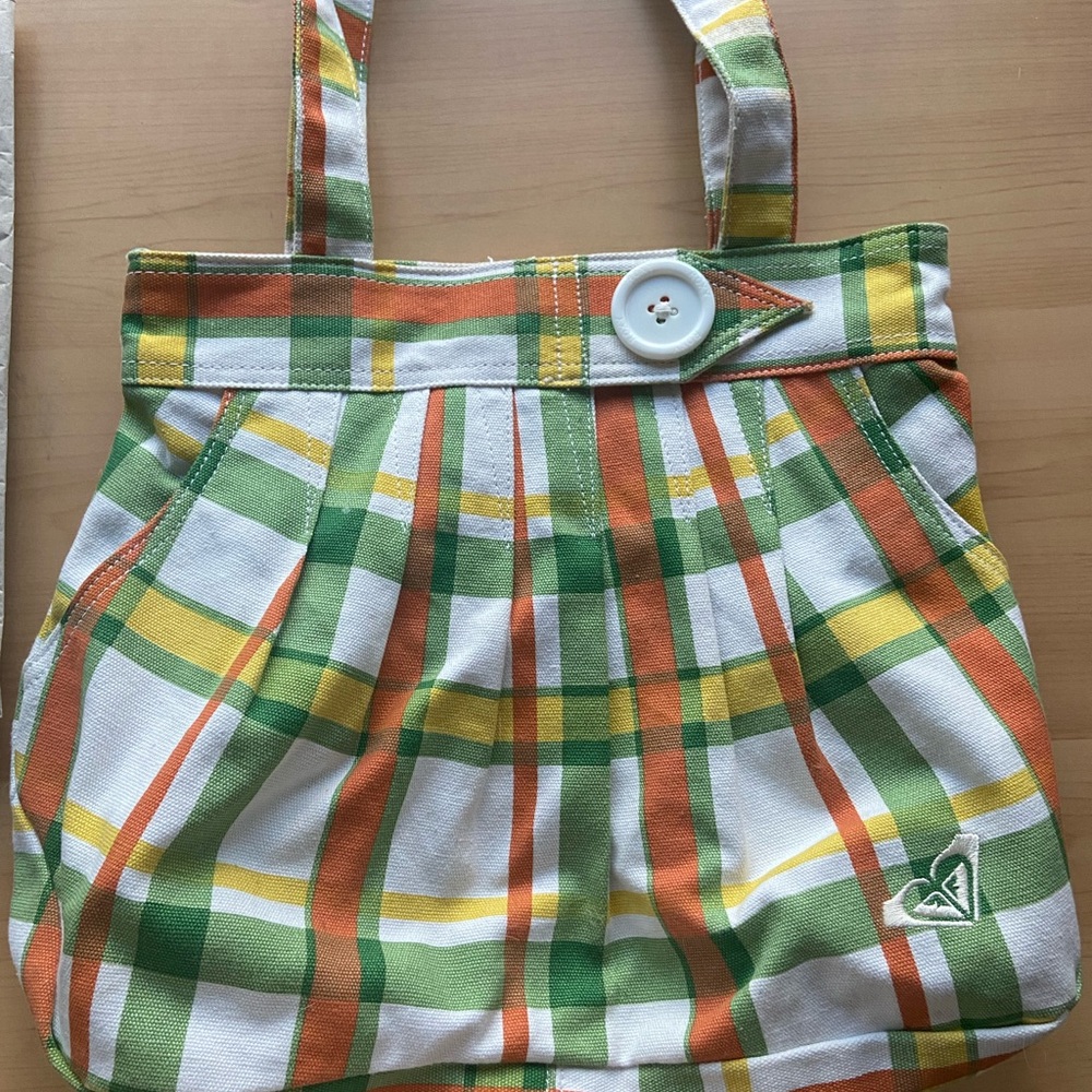 Roxy Colorful Plaid Hobo Bag